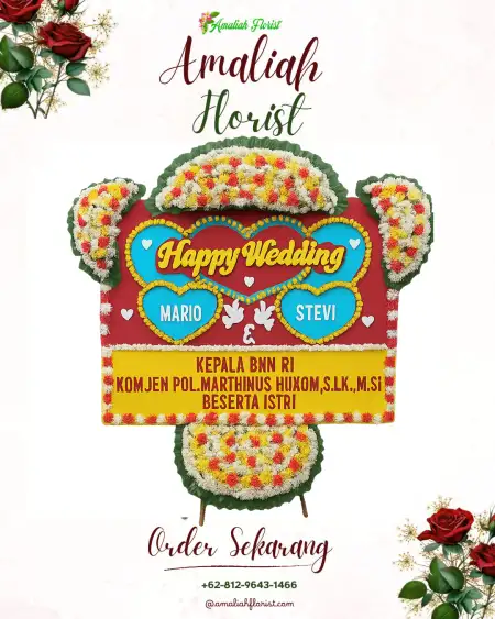 Papan Bunga Pernikahan Lembo
